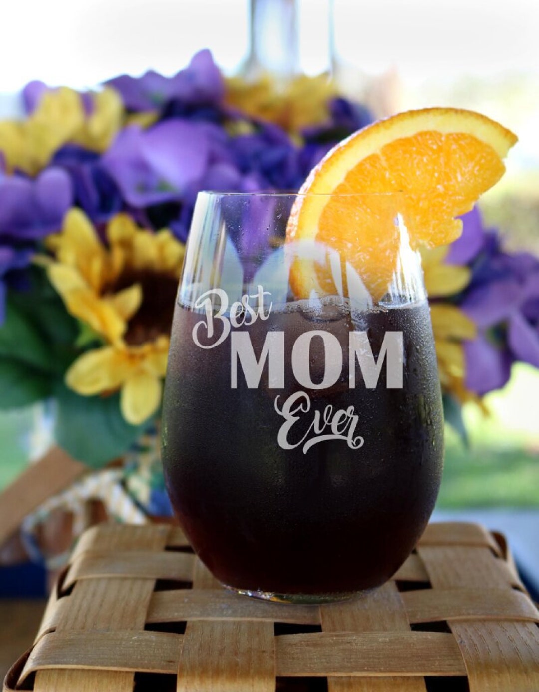 Best Mom Ever Wine Glass, Mom Gift, Mother's Day Gift, Engraved