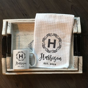 Personalized Kitchen Towel, Kitchen Decor, Hand Towel, Hostess Gift, Personalized Tea Towel, Custom Dish Towel, Kitchen Dish Towel