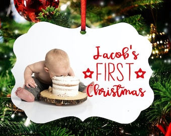 Baby First Christmas Ornament, Photo Christmas Ornament, Baby's First Christmas, Personalized Christmas Ornament, Personalized Ornament