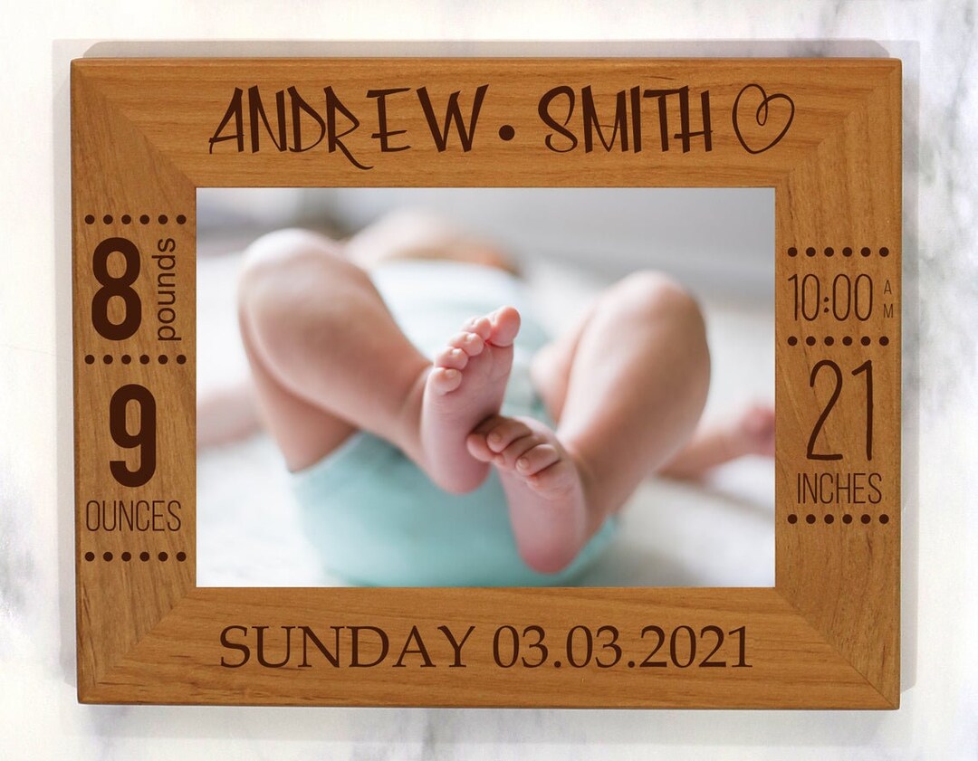 Baby Picture Frames, Personalized Picture Frame, Baby Shower Gift, Baby