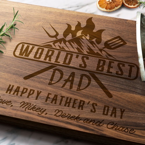 Fathers Day Wood Burning Ideas Fathers Day Cutting Board Gift for Dad 1 Dad Personalized - Etsy