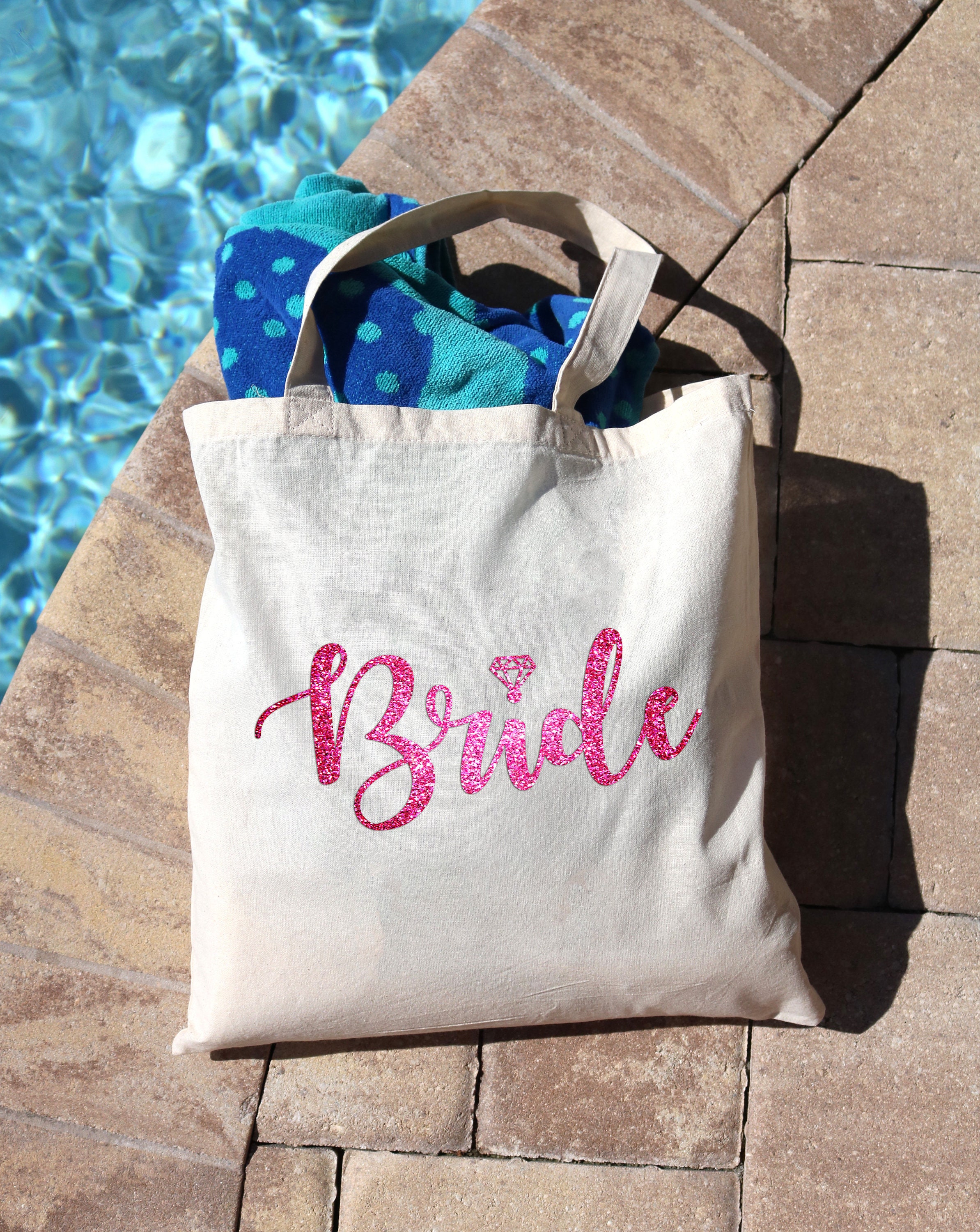 bride canvas tote