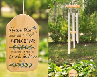 In Loving Memory Wind Chime,  Memorial Wind Chime, Remembrance Wind Chime, Bereavement Gift, In Memory, Personalized Wind Chimes, Bamboo