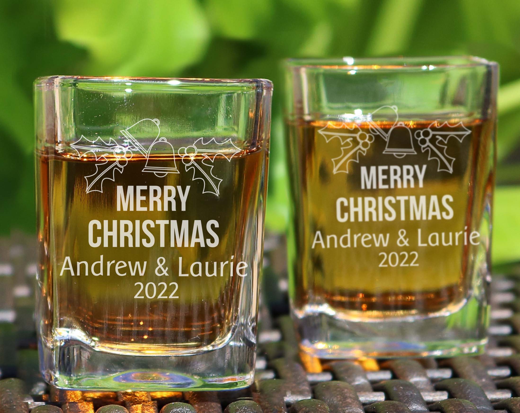 Christmas Shot Glasses Christmas Gift Christmas Party Favor Etsy