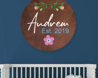 Nursery Name Sign, Wooden Name Sign, Baby Name Sign, Personalized Name Sign, Nursery Letters, Wood Name Sign, Nursery Decor, Wall Letters