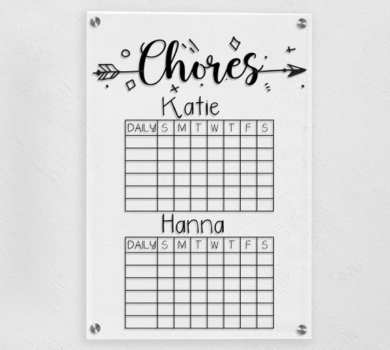 Weekly Dry Erase Acrylic Calendar, 2023 Family Calendar, Personalized White  Board for Wall, Erasable Wall Planner, Perpetual Office Calendar 
