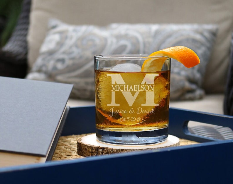 etsy whiskey glass personalized