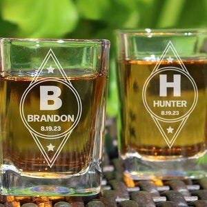 Shot Glasses, Groomsmen Shot Glasses, Groomsmen Gift, Wedding Glasses, Wedding Shot Glasses, Wedding Favors, Best Man Gift, Bachelor Party