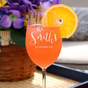 Copa de vino de boda personalizada, copa de vino de pareja, regalos para pareja, copa de vino de boda, copa de vino grabada, regalo de boda - F