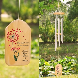 Mothers Day Wind Chime, Mothers Day Gift, Mother's Day Wind Chime, Personalized Mothers Day Gift, Mom Gift, Gift For Mom