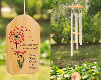 Mothers Day Wind Chime, Mothers Day Gift, Mother's Day Wind Chime, Personalized Mothers Day Gift, Mom Gift, Gift For Mom