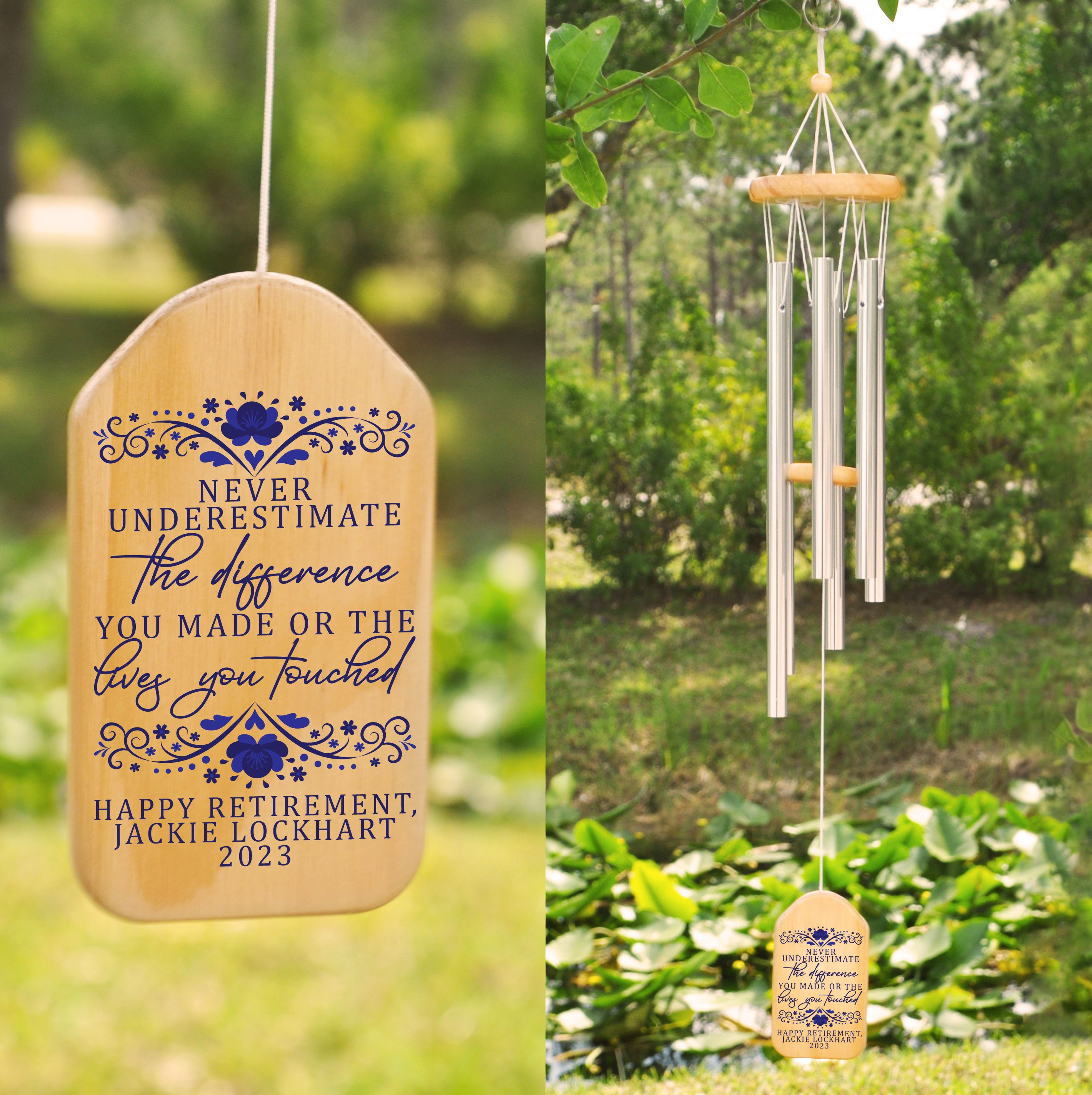 Personalized Retirement Wind Chimes 36'',tree Of Life Wind Chime,custom