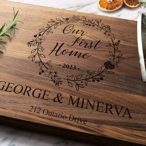 Housewarming Gift, Our First Home Custom Cutting Board, First Home Gift, New Home Gift, Cutting Board, Housewarming Gift Ideas, Closing Gift