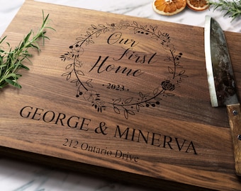 Housewarming Gift, Our First Home Custom Cutting Board, First Home Gift, New Home Gift, Cutting Board, Housewarming Gift Ideas, Closing Gift