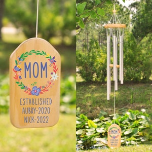 Mothers Day Wind Chime, Mothers Day Gift, Mother&#39;s Day, Personalized Mothers Day Gift, Mom Gift, Gift For Mom,  Personalized Gifts For Mom