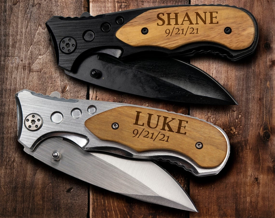 Personalized POCKET KNIVE for Men With Clip PURPLE Knife Knives Custom  Engraved Groomsmen Gifts for Him Dad Boyfriend Gift for Her Multitool -   Canada