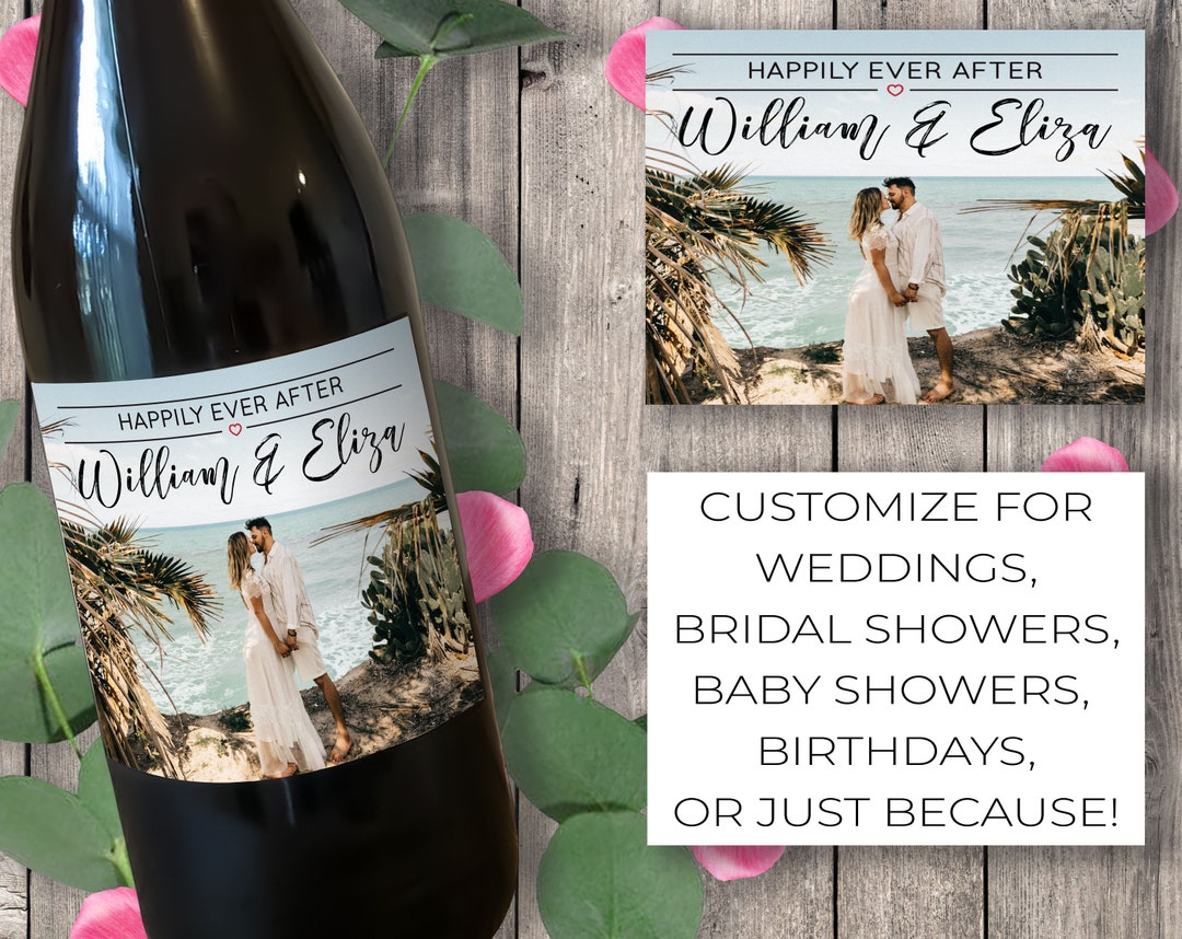 Photo Wine Label, Create Your Own Wine Label, Personalized Wine Label