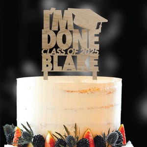 Congrats Cake Topper, Graduation Cake Topper, Custom Graduation Topper ...