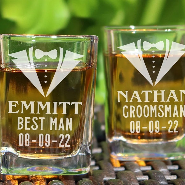 Shot Glass Groomsmen Etsy