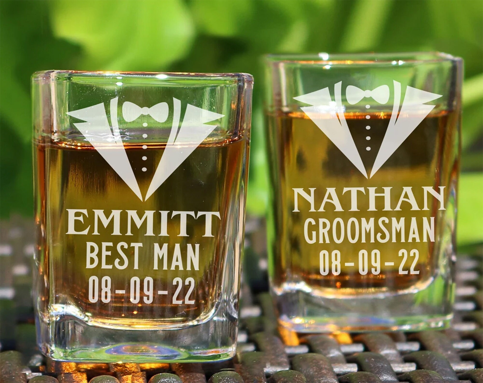 Personalized Shot Glasses Set of 8, Wedding, Bridal Party, Groomsman ...