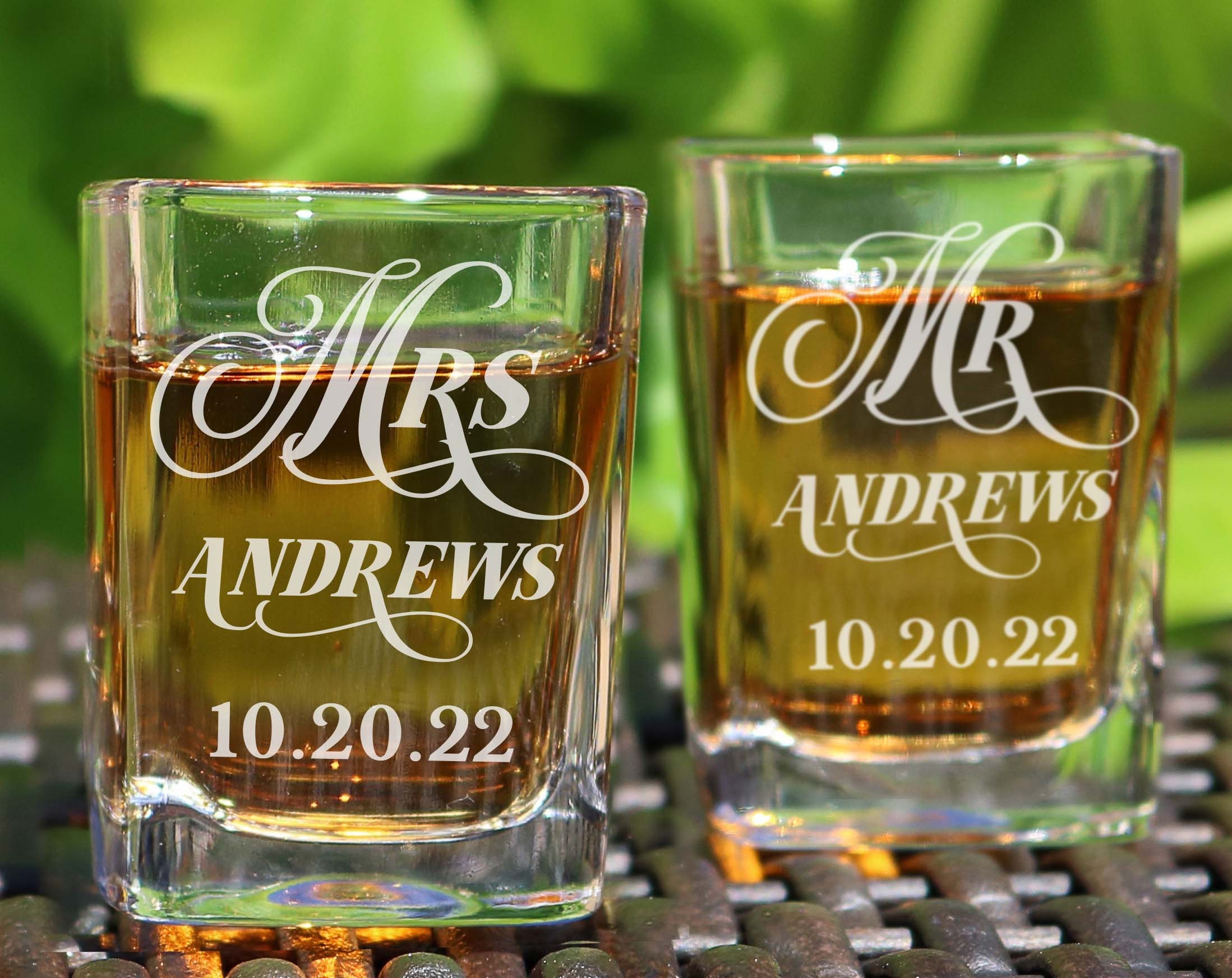 Set of 2 Wedding Shot Glasses Wedding Glasses Mr & Mrs - Etsy Set of 2 Wedding Shot Glasses Wedding Glasses Mr & Mrs - Etsy