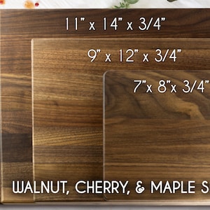 Personalized Cutting Board Walnut Maple Cherry Wood Engraved Cutting Board Personalized Wedding Gift Housewarming Gift Custom image 4