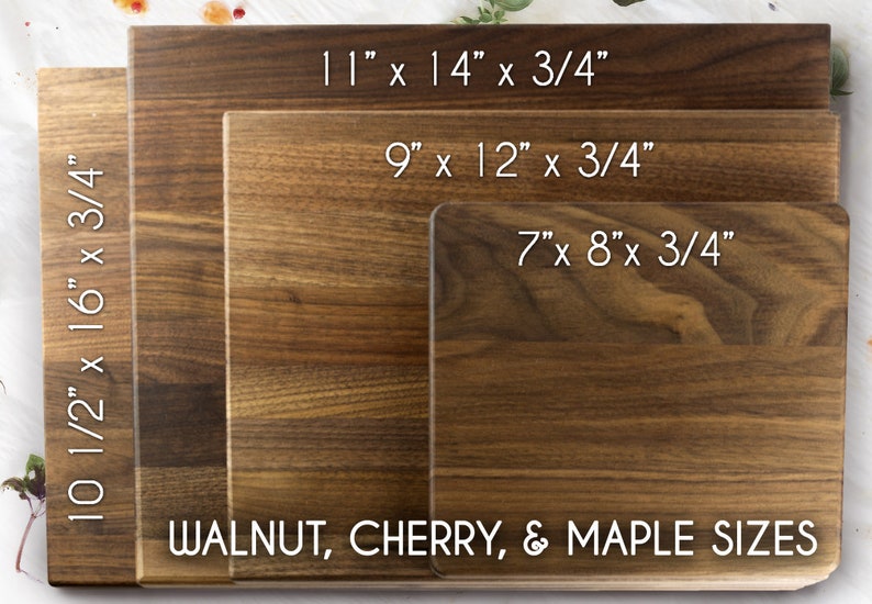 Personalized Cutting Board Walnut Maple Cherry Wood Engraved Cutting Board Personalized Wedding Gift Housewarming Gift Custom image 4