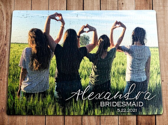 Bridesmaid Gift, Bridesmaid Proposal, Picture Puzzle, Wedding Gift, Bride Gift, Gift For Bridesmaid, Custom Puzzle, Maid Of Honor Gift