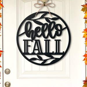 Hello Fall Wood Sign, Autumn Wood Sign, Wooden Autumn Sign, Fall Decor ...