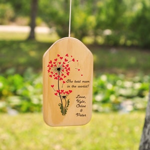 Mothers Day Wind Chime, Mothers Day Gift, Mother's Day Wind Chime, Personalized Mothers Day Gift, Mom Gift, Gift For Mom image 2
