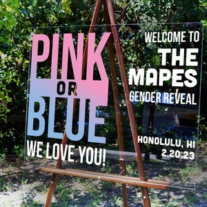 Gender Reveal Sign - Gender Reveal Party, Gender Reveal Decor, Pink Or Blue Sign, Boy Or Girl Sign, Gender Reveal Ideas, Baby Shower Sign