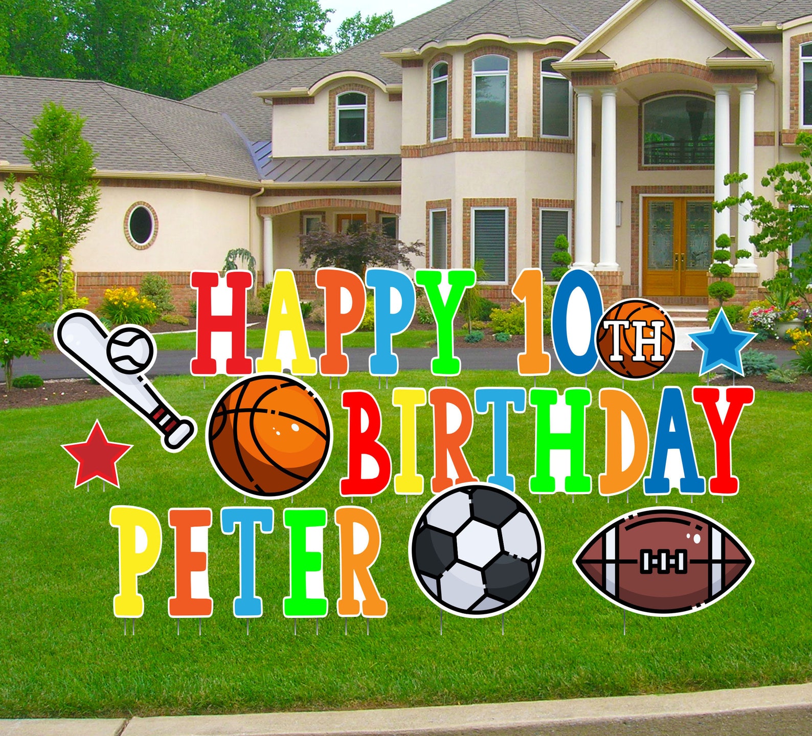 Happy Birthday Lawn Signs Yard Signs Outdoor Lawn Etsy