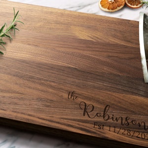 Personalized Cutting Board Engraved Cutting Board Personalized Wedding Gift Housewarming Gift Anniversary Gift Couple Gift image 1