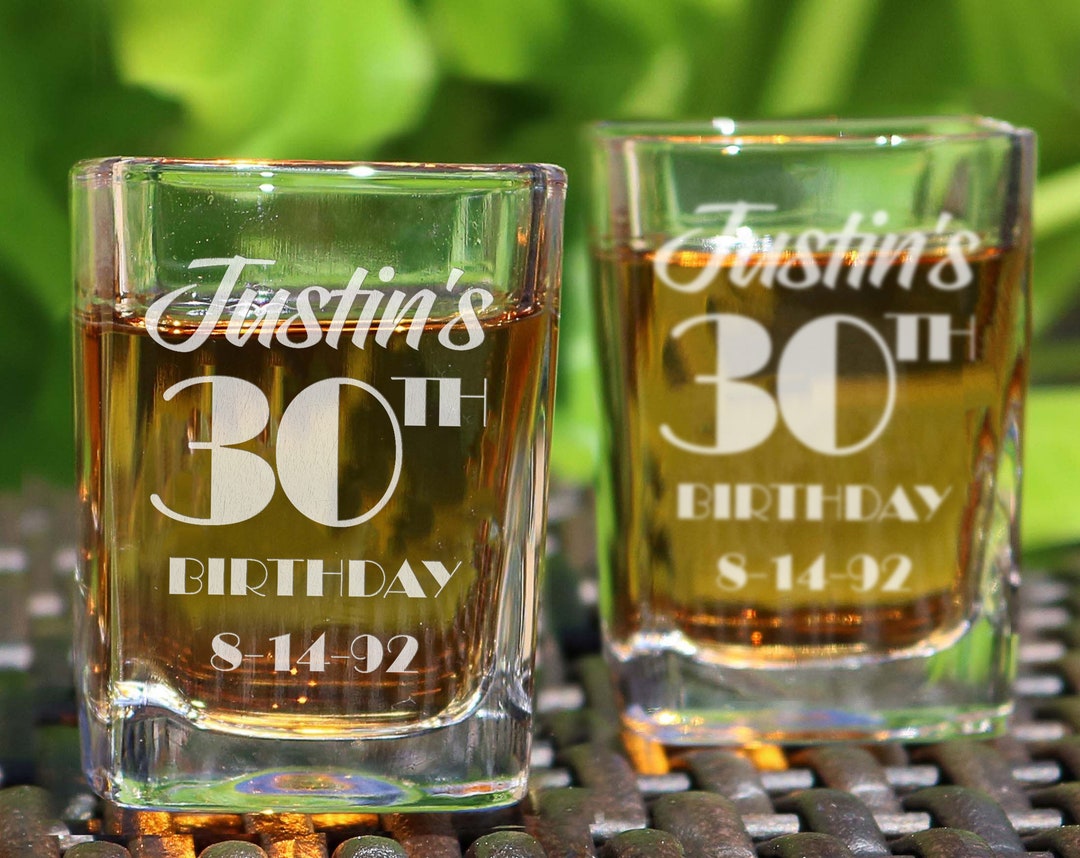 Birthday Shot Glasses, Birthday Gift, Birthday Party Favor, Birthday