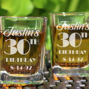 Birthday Shot Glasses, Birthday Gift, Birthday Party Favor, Birthday Shot Glasses, Favors, Personalized Shot Glasses, Birthday Ideas