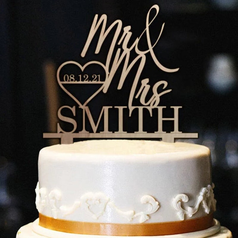 Mr and Mrs Cake Topper - Etsy