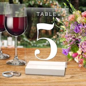 Table Numbers, Clear Acrylic Table Numbers, Wedding Decor, Table Numbers For Wedding, Wedding Table Decor, Wedding Numbers