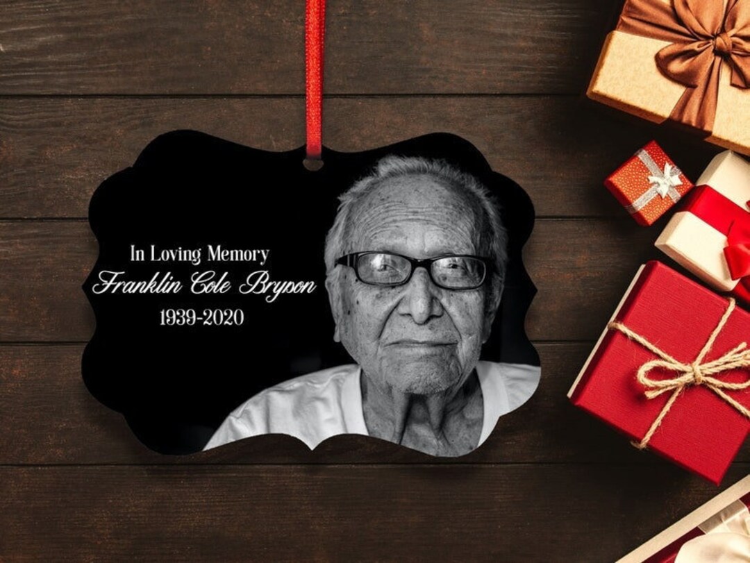 Memorial Ornament, Sympathy Gift, Personalized Ornament, Photo Ornament