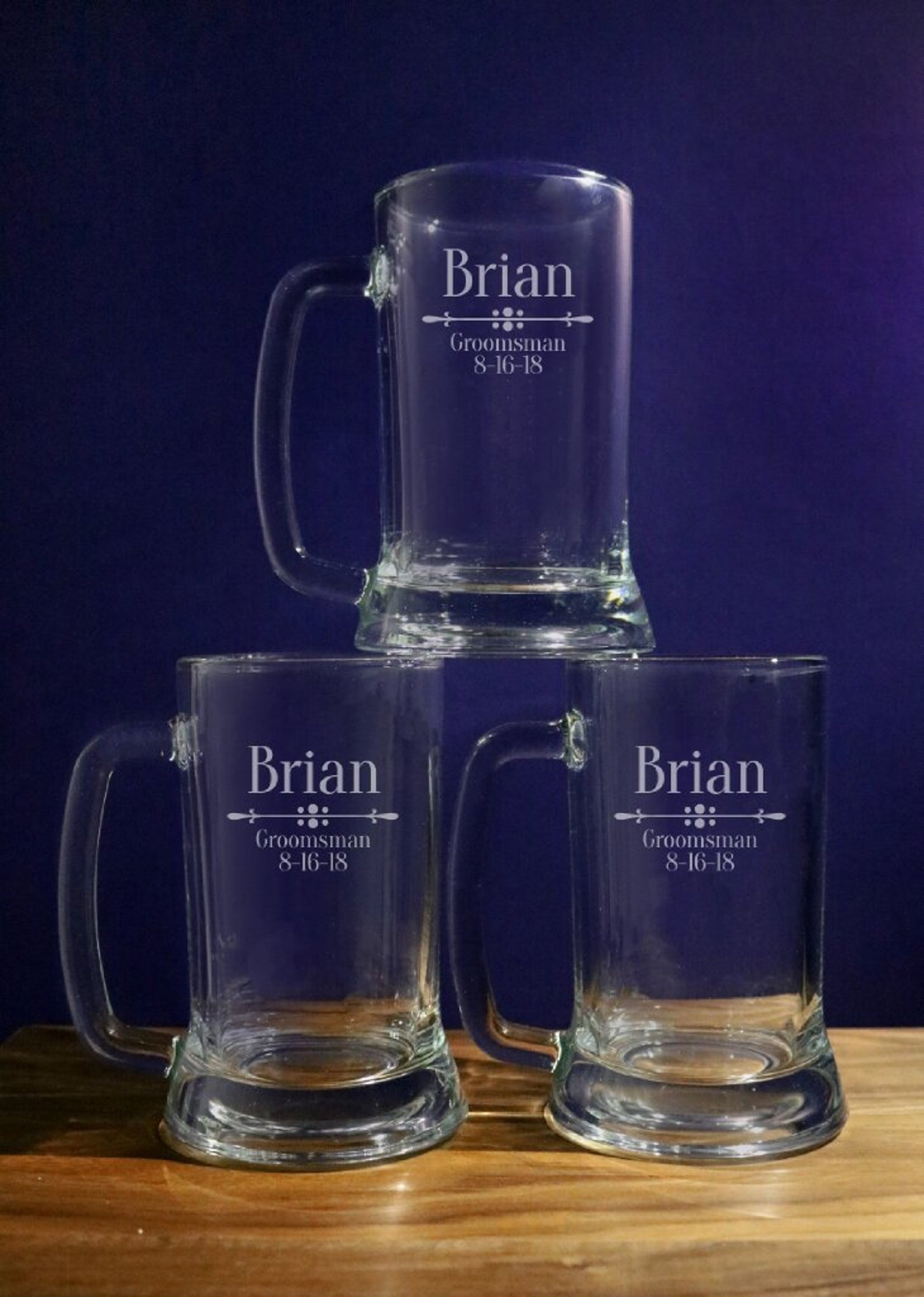 Personalized Groomsmen Beer Mug Best Man Beer Mug Groomsmen Etsy