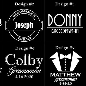 Groomsmen Gift, Groomsmen Flask, Groomsmen Proposal Gift, Personalized Groomsmen Gift, Personalized Hip Flask, Custom Engraved Drink Flask image 2