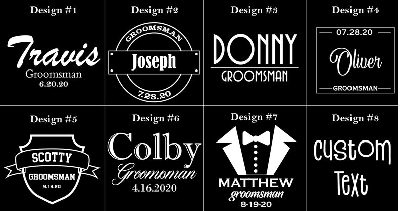 Groomsmen Gift, Groomsmen Flask, Groomsmen Proposal Gift, Personalized Groomsmen Gift, Personalized Hip Flask, Custom Engraved Drink Flask image 2