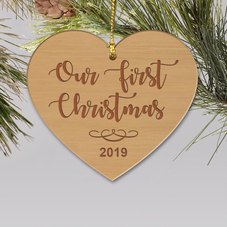 Newlywed Gift Our First Christmas Ornament Married Mr and Mrs Personalized Christmas Ornament Personalized Ornament First Christmas