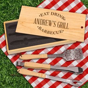 BBQ Set, BBQ Grill Tool Set, Personalized Barbecue Set, Grilling Tools, Christmas Gift, Grilling Gifts, Custom Grilling Set, Gift For Him