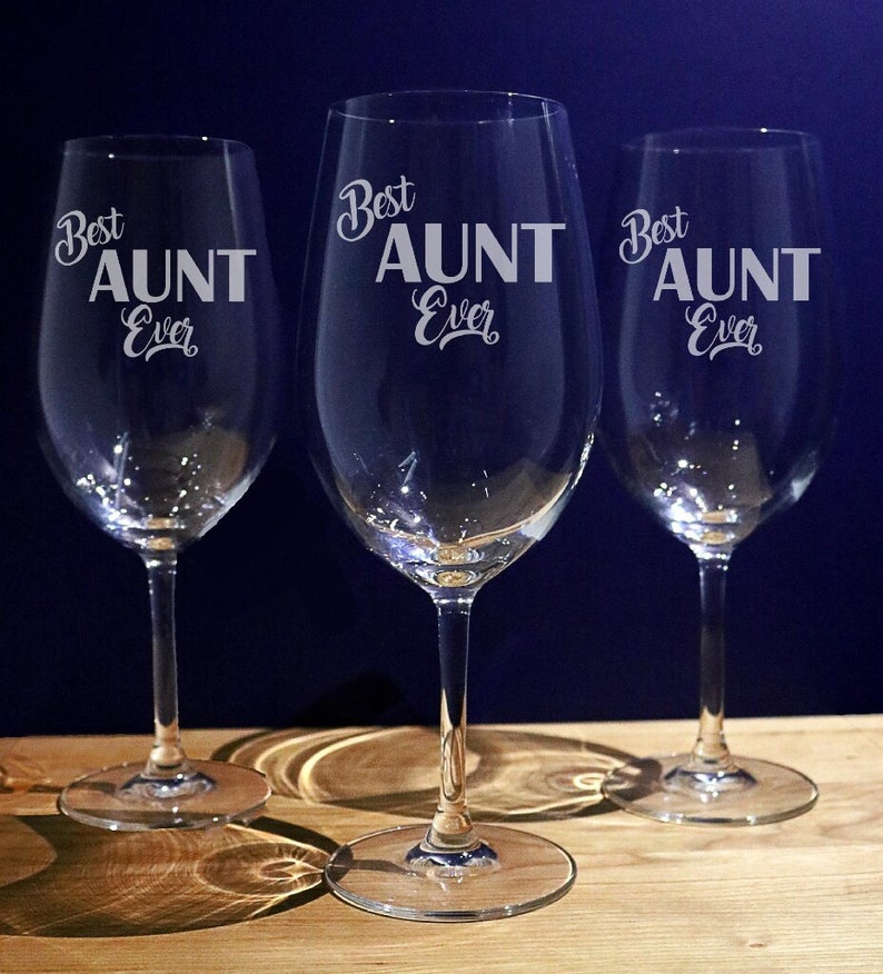 Best Aunt Ever Wine Glass Pregnancy Announcement Gift Etsy