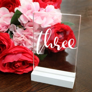 Wedding Table Numbers, Wedding Signs, Clear Acrylic Table Numbers, Table Numbers For Wedding, Wedding Decor, Table Decor, Wedding Numbers