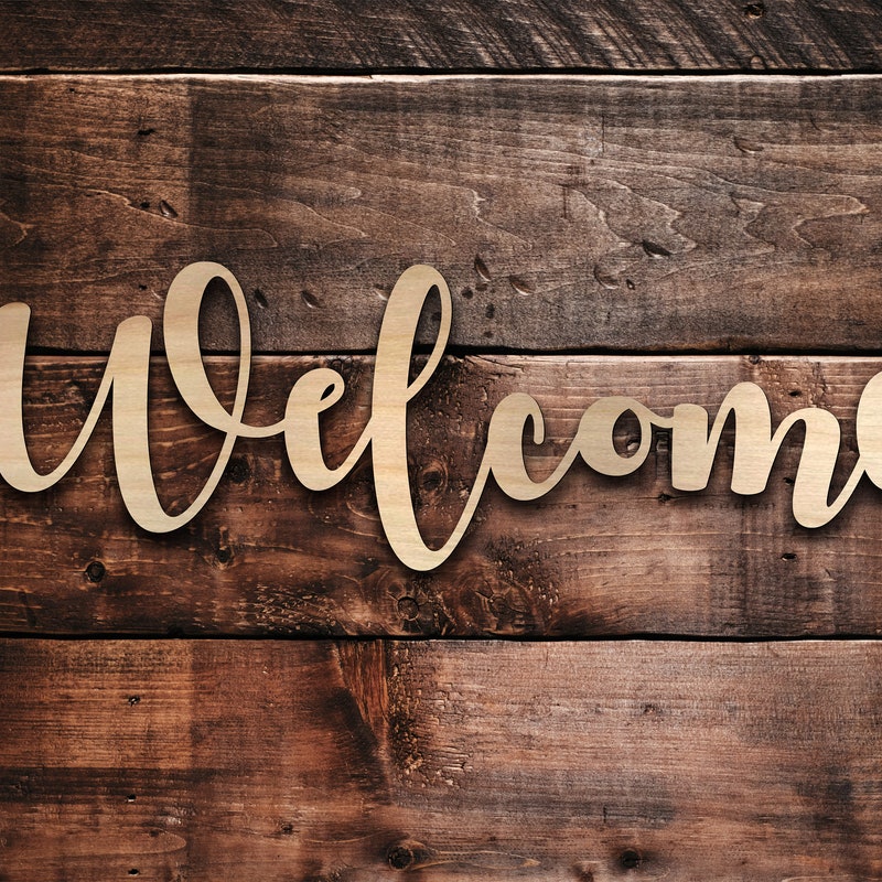 Rustic Welcome Sign - Etsy