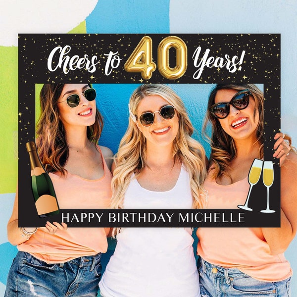 Cheers Birthday Photo Prop Frame, Birthday Photo Prop Frame, Birthday Photo Props, Selfie Frame, Birthday Decoration, Photo Booth Frame