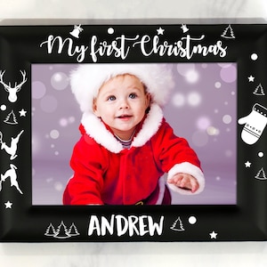 Christmas Picture Frame, Baby Picture Frames, Personalized Picture Frame, Christmas Decor, Nursery Picture Frame, Christmas Frame