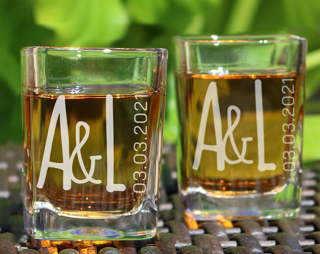 Wedding Shot Glasses, Wedding Gift, Wedding Party Favor, Wedding Shot