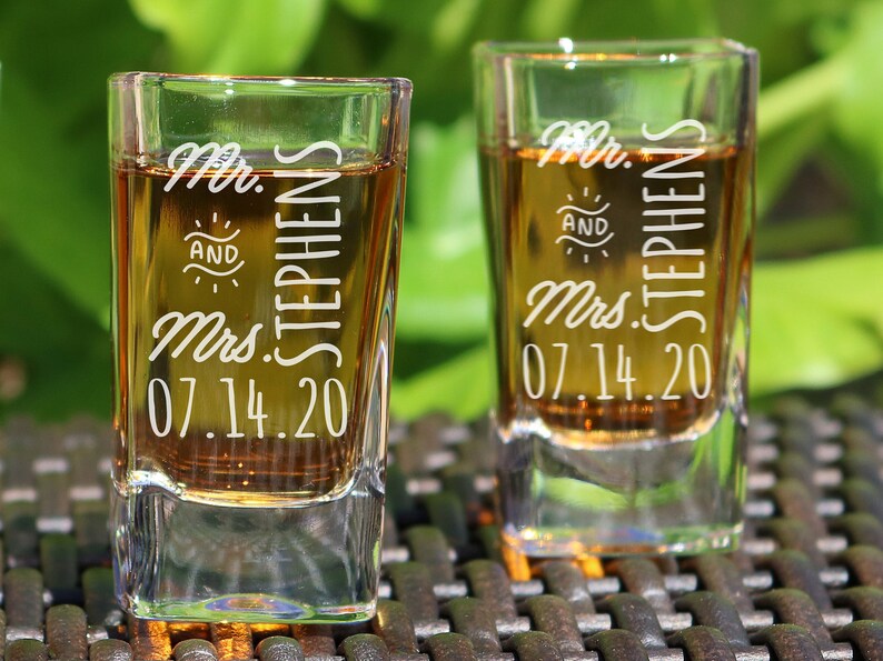Wedding Shot Glasses Wedding Gift Wedding Party Favor Etsy